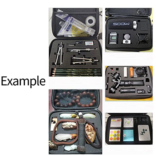 Electronics Organizer Travel Case,DIY Sponge Protection Electronic Organizer Travel Carrying Case Tech Accessories Hard Case Tech Pouch for Mouse Projector Charger Phone Earphone Hard Disk - size: 8.06in*6.25in*2.18in