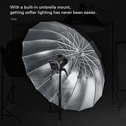 Godox Litemons LA150D 190W Daylight LED Video Light, 84,800Lux@1M (5600K), CRI 96+, TLCI 97+, Bowens Mount, 8 FX Effects, App Control, Compact Studio Bright LED Light for Video&Photography
