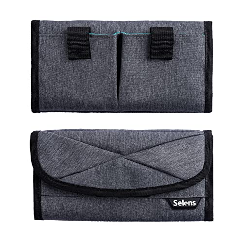 Selens DSLR Battery Case - 4 Pocket Pouch for NP-FZ100, LP-E6, AA, LP-E8, LP-E10, LP-E12, EN-EL14, EN-EL15, NP-FW50, NP-F550, NP-FM500H Batteries & SD Cards - size: large
