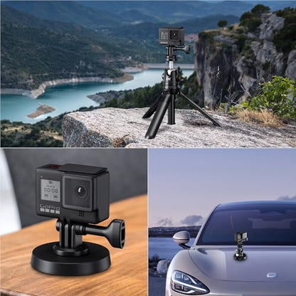 JJC Stylish 1/4 Tripod Mount Adapter for GoPro Go Pro Hero 13 12 11 10 9 8 7 6 5, DJI Osmo Action 4 3, AKASO, Insta360 Ace Pro and Other Action Cameras on Standard 1/4"-20 Tripod Selfie Stick Monopod - size: Tripod Mount (1-Pack)