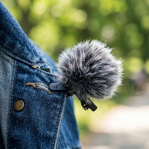 PAGOW 6 Pcs Mini Foam Microphone Windscreens ＆ Furry Cover, High Density Mic Headset Cover, Lapel Microphone Windscreen for Lavalier Microphones Noise Reduction (4pcs Foam + 2pcs Furry) - Black, Pink - color: Black,Pink,Foam(4pcs),Furry(2pcs)