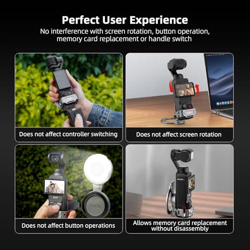 BRDRC Pocket 3 4 Magnetic Mount, Phone Holder for MagSafe Aluminum Alloy Magnet Expansion Adapter with Cold Shoe for DJI OSMO Pocket 3 4 Creator Combo/For Xtra Muse accessories (with Protective Cover)