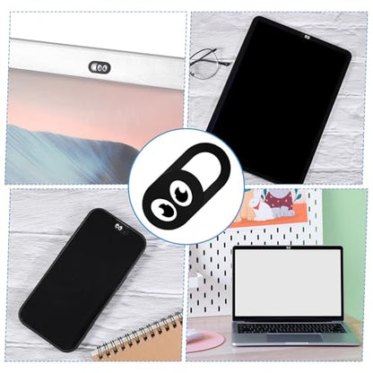 8PCS Webcam Cover Slide Laptop Camera Cover Ultra Thin Laptop Camera Cover, Phone Computer Camera Cover Slide Web Cam Privacy Cover Camera Blocker for Cell Phone Desktops Pc Tablet (Black)