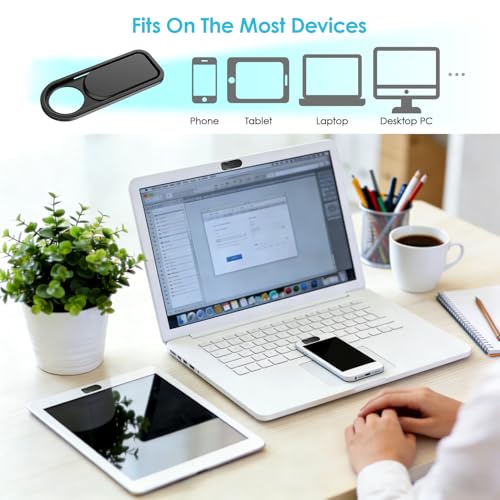 Webcam Cover Slide, Thin Camera Cover for Tesla Model Y/3, Car Cabin Camera Cover Slide for MacBook, iMac, Laptop, PC, iPad, Smartphone, iPhone 6/7/8 Plus, Laptop Camera Cover Protect Visual Privacy
