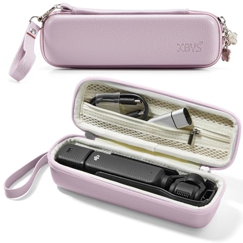 Hard Carrying Case for DJI Osmo Pocket 3 / Pocket 4 and Accessories, Small Compact Portable Storage Bag with Wrist Strap & Two-Way Zipper (Purple, Small) - color: Purple