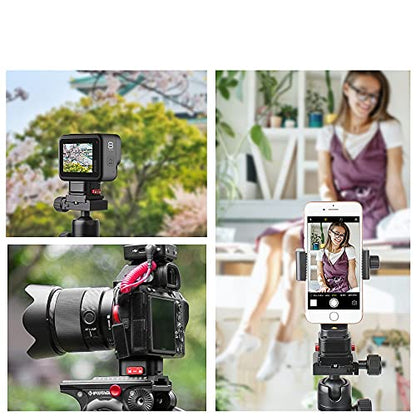 Quick Release Plate, Camera Tripod Mount Arca Swiss QR Plate Fast Claw Clamp Compatible with Canon Sony Nikon Pentax DSLR/SLR/Zhiyun/Feiyu/DJI/Moza Stabilizer, Tripod Slider Gimbal