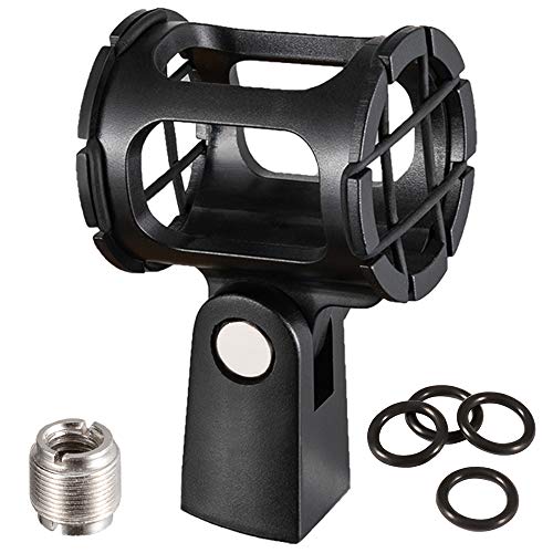 Microphone Shock Mount Holder Clip Mic Anti-Vibration for Condenser Shotgun Mic like Rode NTG-1 NTG-2 NTG-3 NTG-4 NTG-4+ NTG-5 Sennheiser MKE 600