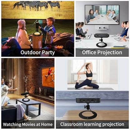 Projector Stand Table Tripod: Ballhead Angle 360 Degree Adjustable with 1/4" Screw for Most Projectors Webcams