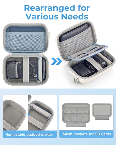 BAGSMART Digital Camera Case, Small Camera Bag with 2 Carrying Ways, Brown | Lightweight Camera Sling Bag for Canon Powershnot ELPH 180/190/Sony DSCW800/DSCW830, Waterproof & Protective - color: Brown