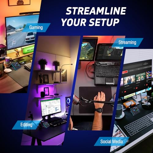 VSDINSIDE Macro Keypad, Stream Controller Deck Gaming Streaming Shortcut Keyboard, 18 Programmable Keys Customizable Visual AI Pad USB Soundboard for OBS, YouTube, Desk Office Setup, Laptop, PC, Mac - size: ST