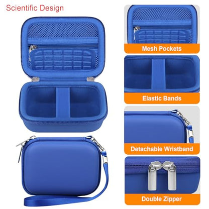 Elonbo Camera Carrying Case for KODAK PIXPRO FZ55 / FZ53 / FZ45 / FZ43 16MP Digital Camera, Vlogging Camera Storage Holder Travel Bag, Mesh Bag Fits Batteries, Cable, Memory Card, Blue - color: Blue