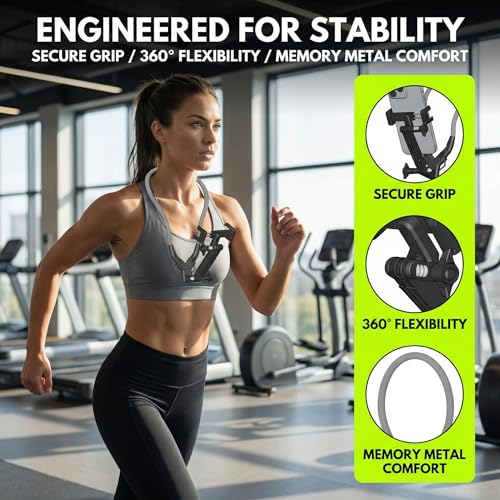 Neck Phone Holder, Hands-Free Chest Mount for Recording & POV Vlog, Phone Neck Mount with Adjustable Clip & Strap for iPhone Android, Cooking Fitness Fishing Content Creator