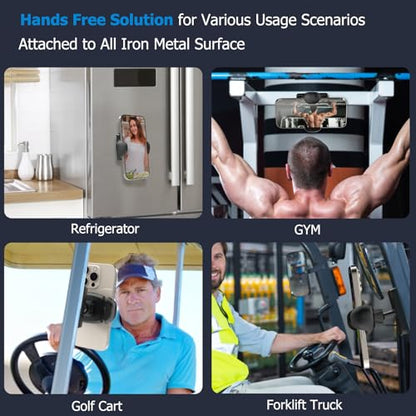 TONDA Gym Magnetic Phone Holder【Strong Magnets】 360 Adjustable Magnetic Phone Mount, Phone Tripod Holder Gym Accessories for Women Men Workout Essentials for 4-7" Smartphones