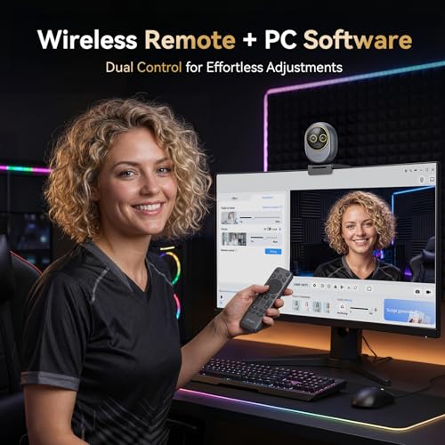 EMEET Piko Dual-Camera 4K Webcam for Streaming, Wide-Angle & Telephoto Cameras, Max 11X Hybrid Zoom, 0.2s Autofocus, Remote Control, 3 Mics, Panda Privacy Cover, USB C-C&C-A, for Streaming/Work/Study - style: Piko Dual w/ Max 11X Hybrid Zoom