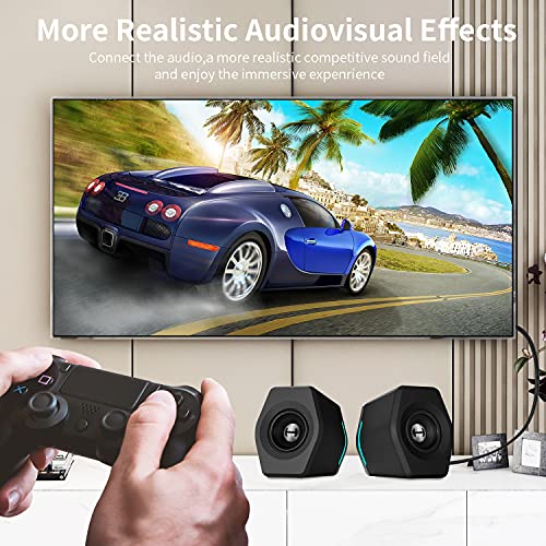 3.5mm to 2 Male RCA Cable 65FT, Stereo Audio Adapter Braided Hi-Fi Sound Auxiliary Y Splitter, Metal Shell Shielded Aux Cord Compatible With Smartphone MP3 Tablet Speaker - size: 65FT