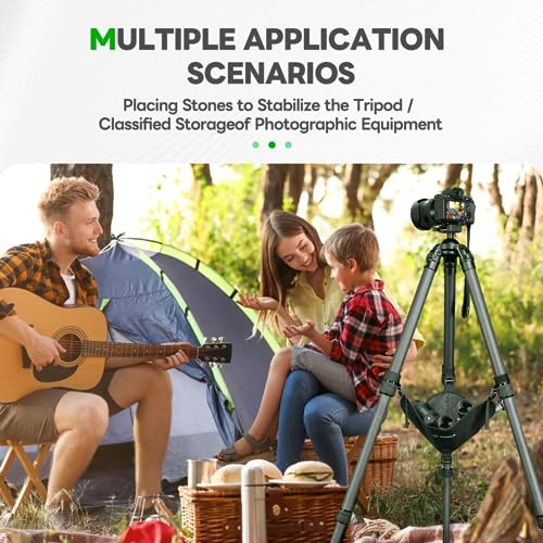 FANAUE TS-01 Tripod Stone Bag, Fit for Most, Heavy Duty Sandbag, Adjustable Buckles, Black