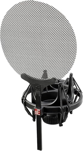 sE Electronics Isolation Pack with Integrated Metal Microphone Pop Filter & Microphone Shock Mount - Compatible with sE X1 Series or sE2200 Series Mics