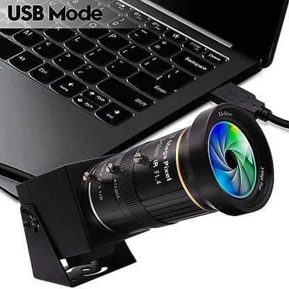 HDMI 4K USB Camera for Live Streaming 10X Variable Focus PC Webcam USB HDMI Simultaneous Output Video Conferencing Close up Zoom in and Out Web Camera for Online Teaching Training - size: 5-50mm 10X Zoom Lens