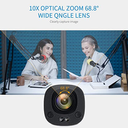FEELWORLD HV10X Professional Live Streaming Camera Full HD 1080P 60fps USB3.0 HDMI with 10X Optical Zoom Auto Focus Microphone Support Remote Control