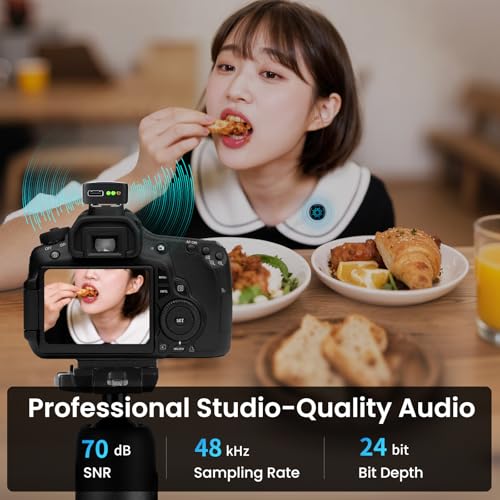M2 Magnetic Wireless Microphone for iPhone/Camera/Android, Ultralight 9.5g, 984ft Range, 48kHz/24bit, Noise Cancellation, 48H Battery for Video Recording, Streaming - style: M2