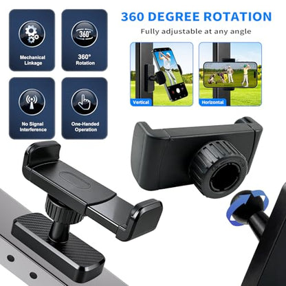 Magnetic Phone Holder for Gym- 360° Adjustable Strong Magnet Phone Mount for Video Recording, Compatible with iPhone, Android, All Smartphones, Gym Accessories for Men& Women