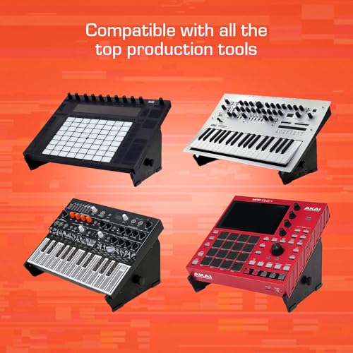 XTS Desktop Stand, Large 10.6" - 18.5" Size For Sampler / Synth / MIDI Controller / Drum Machine, Fits Akai MPC Live 3 & MPC Live 2 / Ableton Push 3 / Native Instruments Maschine and more, by Analog Cases - size: Large