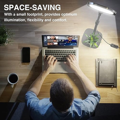 LitONES Video Conference Lighting for Zoom Meeting, Ring Light for Desk with Flexible Stand, 30 Light Modes Ring Light for Computer, Video Lights & Memory Func for Video Calls, Live Stream, Webcam - size: 1Pack