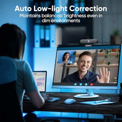 1080P Webcam with Microphone USB Web Cam Plug&Play Privacy Cover Adjustable Wide Angle Web Camera Computer Camera for Online Calling/Zoom/Teams/Facetime