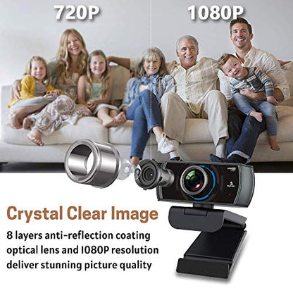 NexiGo N980P 1080P 60FPS Webcam with Microphone, HD USB Computer Camera, Built-in Dual Noise Reduction Mics, 120 Degrees Wide-Angle for Zoom/Skype/FaceTime/Teams, PC Mac Desktop (Renewed) - style: 1080p Webcam 60FPS
