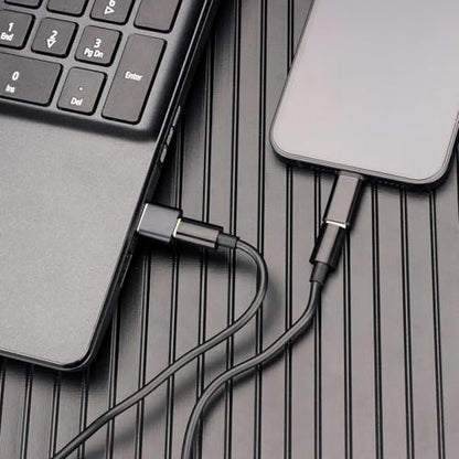 Kiorafoto Multi-Functional Compact Cable Card with 22" USB-C Cable & USB-A/Micro-USB/Light/OTG USB Adapter Kit Cable Convertor Storage Box for Traveling Phone Pad Charging PC Computer Data Transfer