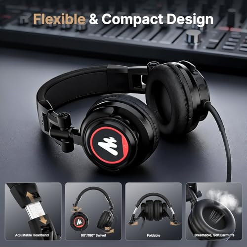MAONO Microphone with Studio Headphone Set 192kHz/24bit Vocal Condenser Cardioid Podcast Mic Compatible with Mac and Windows, YouTube, Gaming, Live Streaming, Voice-Over (AU-A04H)