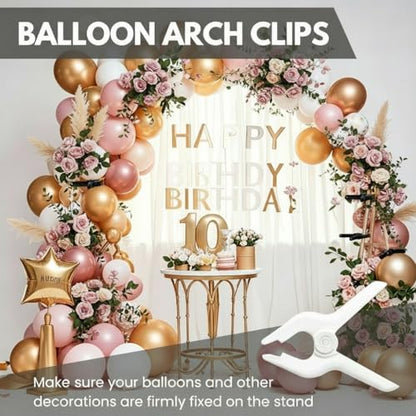 8 Pack 4.5 inch Plastic Spring Clamps, White Heavy Duty Spring Clips Clamps for Balloon Arch, Crafts, Backdrop Stand, Woodworking, Photography Studios, Home Improvement