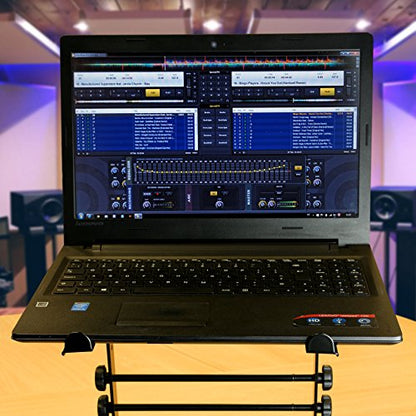 RockJam Portable DJ Laptop Stand with Adjustable Height, Anti-Slip Design, Works For Laptops, Controllers & CD Players - size: Desktop