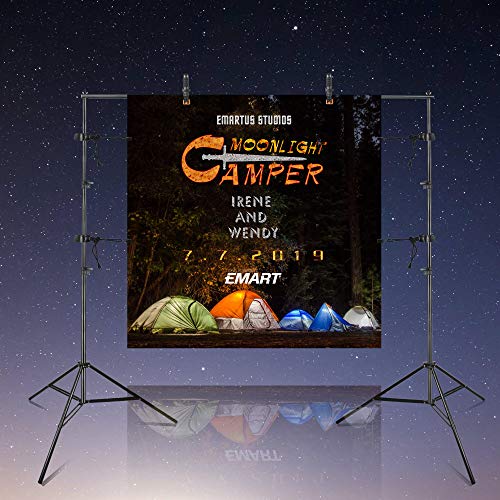 EMART Photography Backdrop Stand, 8 x 8 ft Adjustable Photo Background Holder, Back Drop Banner Support Frame Kit for Photoshoot Video Studio, Birthday Party - size: 8x8ft