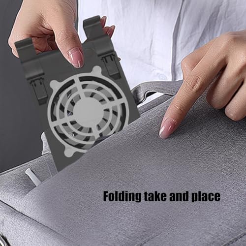 USB Tablet Phone Cooling Stand, Quiet Fan with Stable Folding Bracket Cooling Support for Electronic Devices Stable Base - color: Black