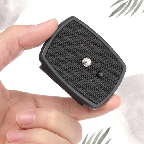 Bremorou 2 Pack 49mm Camera Tripod Quick Release Plate Camera Mount Adapter Replacement Tripod Adapter for Tripods Cameras Mount Base Plates Black