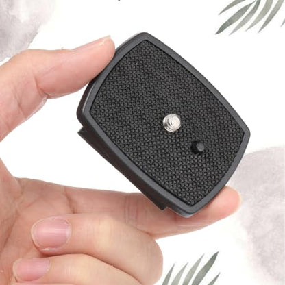 Bremorou 2 Pack 49mm Camera Tripod Quick Release Plate Camera Mount Adapter Replacement Tripod Adapter for Tripods Cameras Mount Base Plates Black