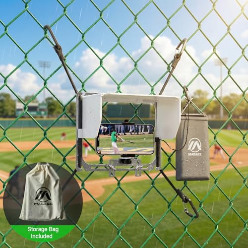 Cell Phone Fence Mount with Shade, Game Changer Mounting Kit, Gamechanger Streaming kit Works with iPhone, Mevo Start, Phones, and GoPro, for Recording Baseball Games(Upgraded Version) - size: MINI