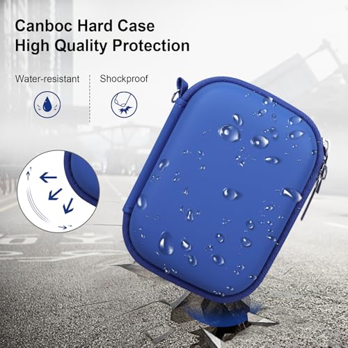 Canboc Carrying Case for Kodak PIXPRO FZ55/ FZ45 16MP Digital Camera, FZ45 Video Vlogging Camera Bag, Mesh Pocket fit Cable, SD Card, Blue (Case Only) - color: Small-Blue