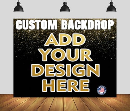 Custom Backdrop Personalized Backdrop with Photo Text Logo,Customized Backdrop Banneror Photography,Customize Gift for Christmas,Birthday,Wedding,Graduation,Valentine's Day,4x6FT - size: 4x6FT