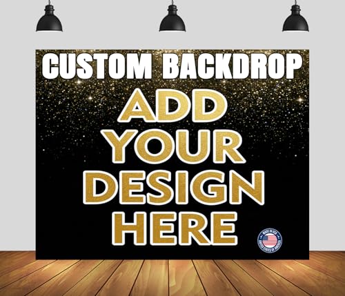 Custom Backdrop Personalized Backdrop with Photo Text Logo,Customized Backdrop Banneror Photography,Customize Gift for Christmas,Birthday,Wedding,Graduation,Valentine's Day,4x6FT - size: 4x6FT