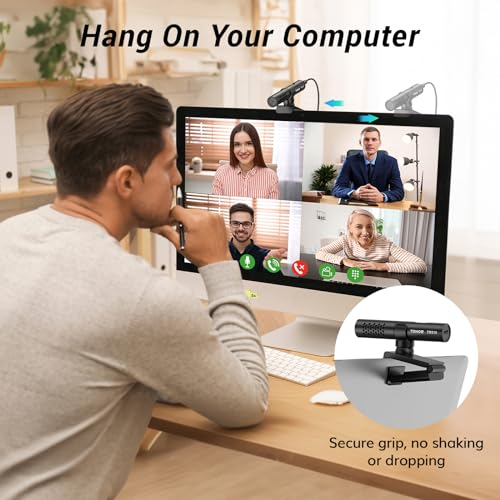 TONOR USB Conference Microphone for Laptop, Adjustable Computer PC Mic with Mute Button & LED Indicator, Microfono for Zoom Skype, 200 cm/78inch Cable, Plug-Play for MacOS Windows, TM310