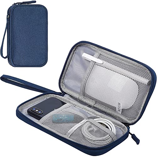 Electronic Organizer Cable Bag, Electronics Accessories Carry Cases Portable Cord Organizer Bag for Cable, Charger, Phone, USB, SD Card, Earphones More Out-Going, Business Travel Gadget Bag, Blue - color: Blue