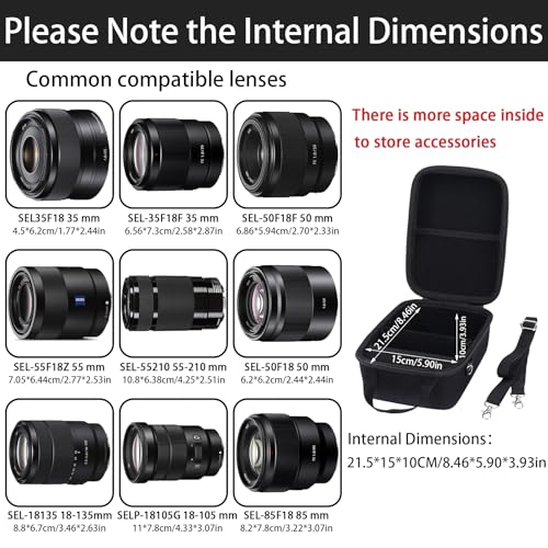 Aenllosi Hard Carrying Case Compatible with Sony Alpha a6000 / a6300 / a6400 / a6500 / a6600/a6700 Mirrorless Digital Camera (Case Only) - size: for Sony Alpha a6000/a6400
