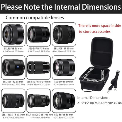 Aenllosi Hard Carrying Case Compatible with Sony Alpha a6000 / a6300 / a6400 / a6500 / a6600/a6700 Mirrorless Digital Camera (Case Only) - size: for Sony Alpha a6000/a6400