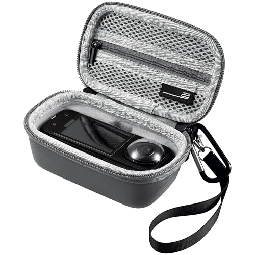 STARTRC VCR Carrying Case for Insta360 X5, Hard Shell Small Storage Case for Insta 360 X5 Accessories, Portable Travel Bag Organizer with Wrist Strap and Carabiner