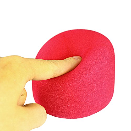 YOUSHARES Foam Microphone Windscreen - Large Size Microphone Cover for Blue Yeti, Yeti Pro, MXL, Audio Technica and Other Large Microphones (Red) - color: Foam Red