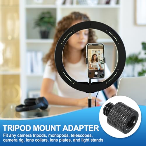 PATIKIL Tripod Screw Adapter 3/8" Male to 3/8" Female, 4 Pcs Tripod Nut Connectors Camera Mount Screw Camera Double Head Converter for Microphone Holder Magic Arms Accessories, 20 mm - size: 3/8" Male to 3/8" Female,20 mm