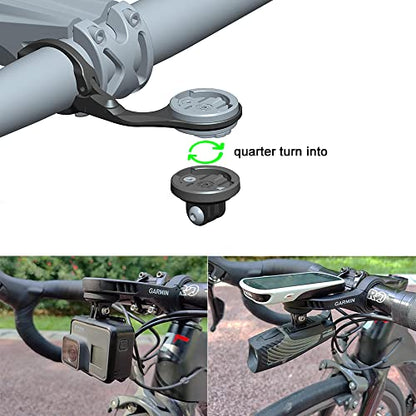 Cestbon Out-Front Mount for Garmin Edge Compatible with Camera or Headlight Quick Release Combo Extended Adapter - color: quick release adapter