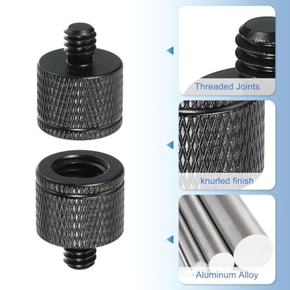 PATIKIL Tripod Screw Adapter M10 Female to 1/4" Male, 4 Pcs Tripod Nut Connectors Camera Mount Screw Camera Double Head Converter for Microphone Holder Magic Arms Accessories, 20 mm - size: M10 Female to 1/4" Male,20 mm